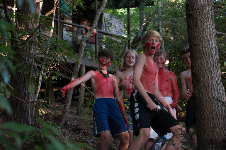 Fort-Building was one of the most popular Evening Programs, and for good reason!