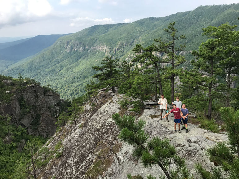 Incredible views during a 5-day backpacking trip that the boys took to Linville Gorge