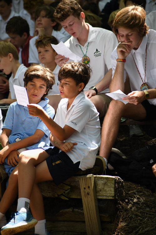 Reading along during Church
