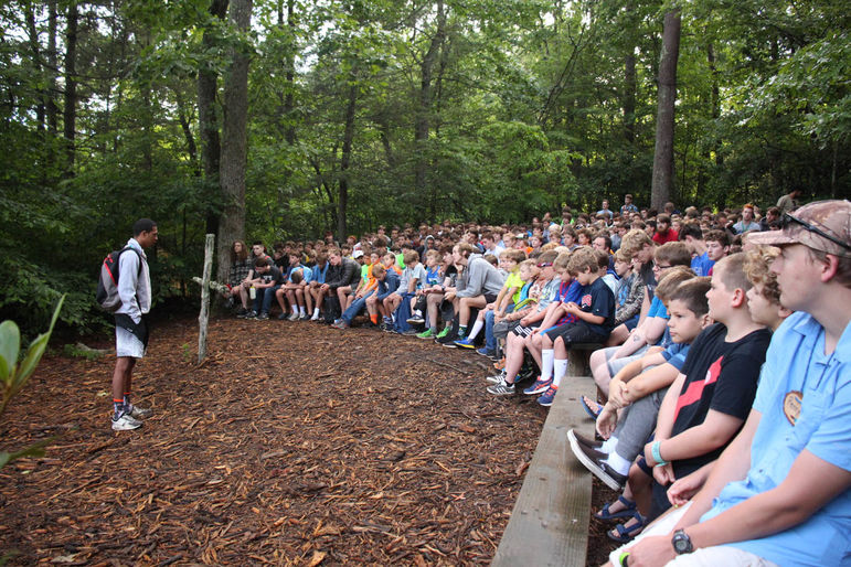 Tre sharing a thought for the day at Morning Watch