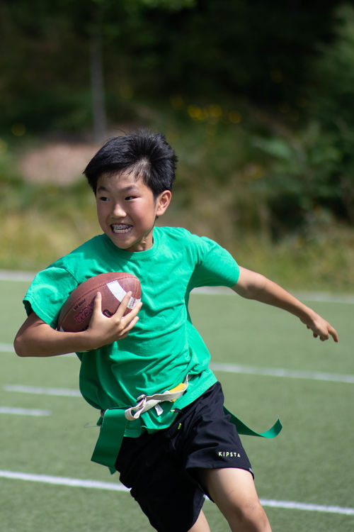 Running the play in flag football!