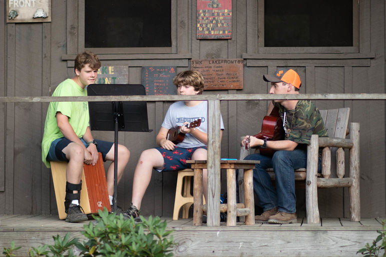 Music at the Esefel Library during Free Time