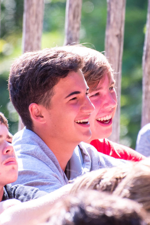 Friends enjoying Morning Assembly