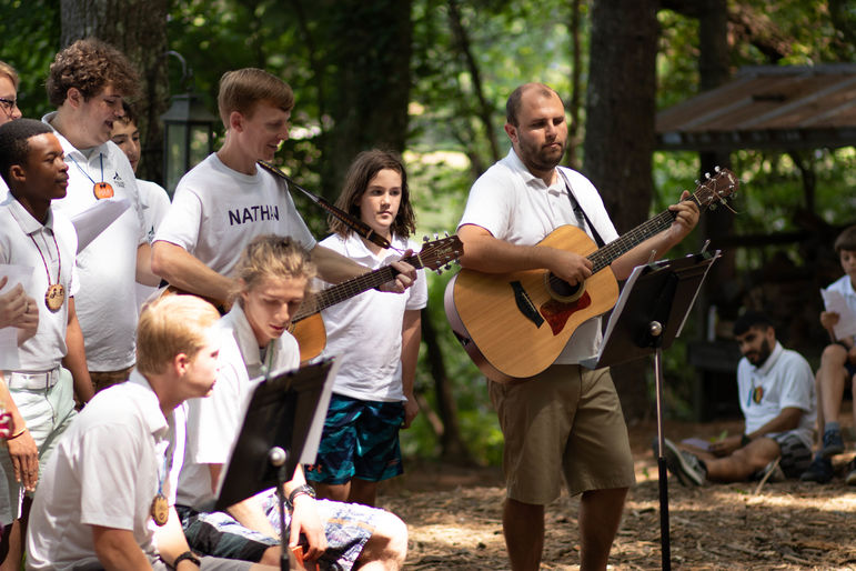 Our band leading us in church songs