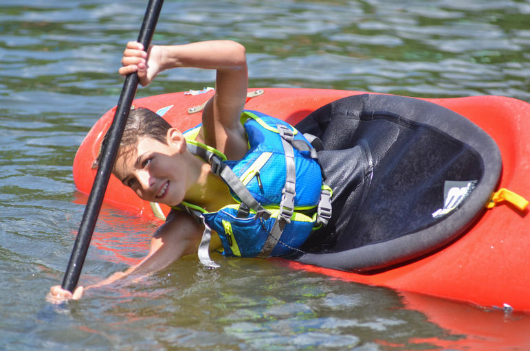 Practicing rolls in the Lower Lake