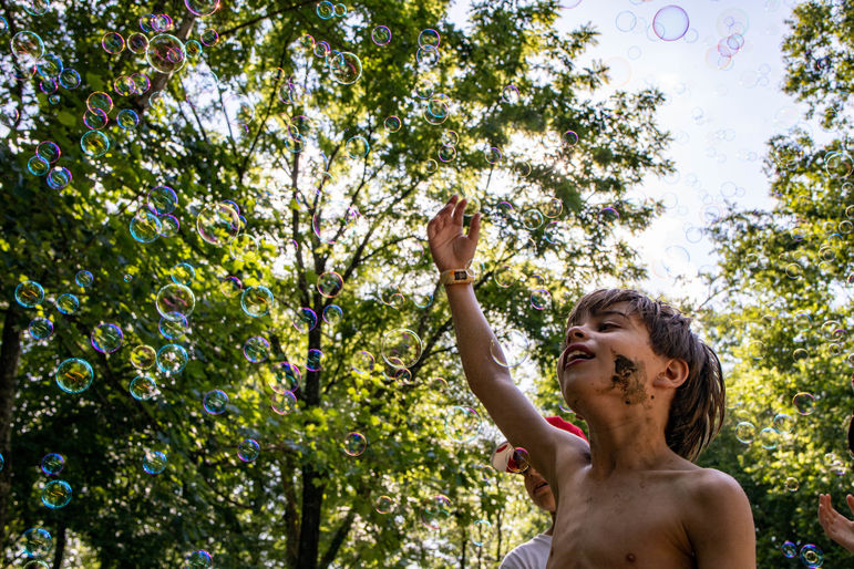 Fun with bubbles down at Green River Flats