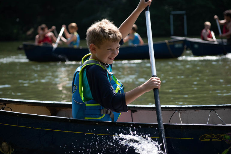 Canoeing around the Lower Lake this morning