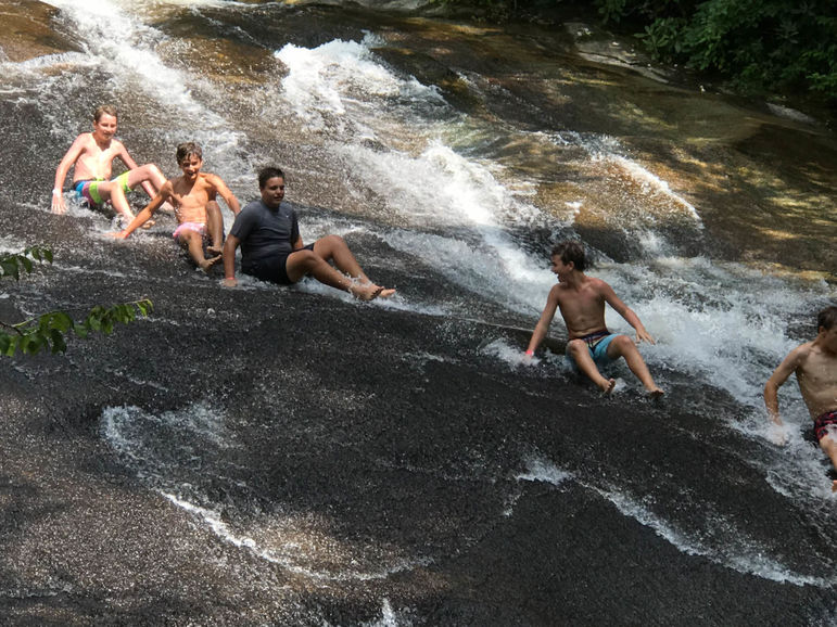 Cooling off at Sliding Rock!
