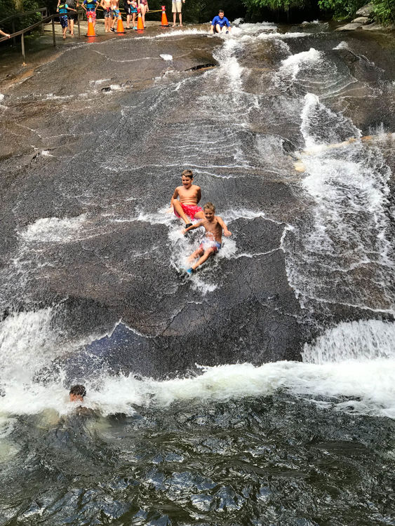 Making a splash at Sliding Rock!