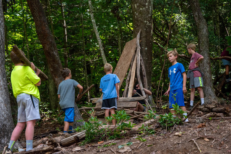 Fortbuilding- a quintessential summer activity!