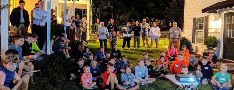 It was a beautiful fall night to enjoy the Falling Creek Camp Movie outside at Cary & Gage Weekes home.