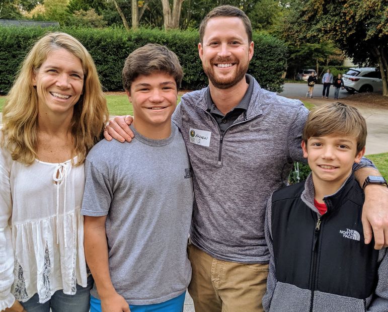 Andrew Smith with the Wyland family. We’re thrilled to have the boys back at Main Camp this summer.