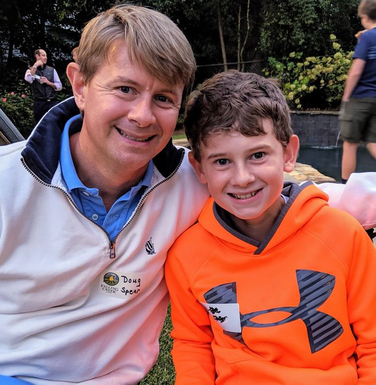 Doug Spear enjoying the pizza and watching the 2019 summer slideshow. We’re excited to have his son returning to June Camp in 2020 for his 5th summer.