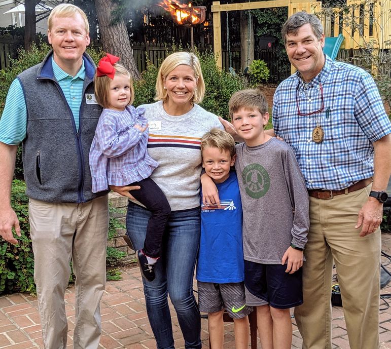 Emily and Pat Funderburk hosted the Raleigh area movies and reunion at their beautiful home. We’re thrilled to have their two boys at camp this summer. Their oldest son will be joining us for his 4th summer as a 2-week camper, and this year his younger brother will join for the first time in Junior Camp.