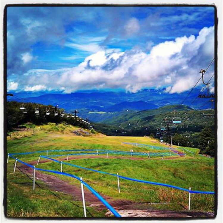The top of the downhill course at Beech Mountain, NC