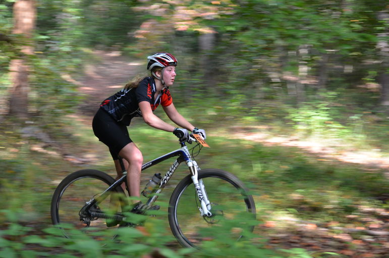 Annie near the finish at the Clemson Race on 9-29-13