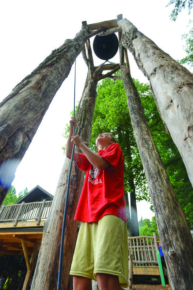 The Falling Creek Camp bell serves as our camp clock, waking us up, shepherding us to activities, calling us to meals, and sending us to rest at the end of another full day. The sound of the bell is one alumni remember fondly.