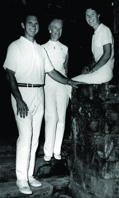 JimDaddy Miller, Mrs. Hanna, and Libby Miller of Camp Greystone.