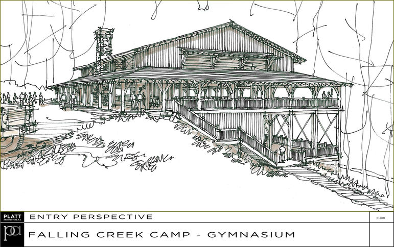 Falling Creek is building a new camp gymnasium.