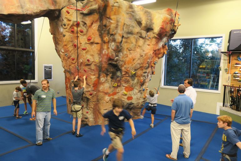 It was a real treat for the boys to climb before we huddled up to talk about camp and show the updated camp movie.
