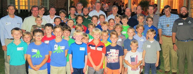 Dads who were Falling Creek Campers, and those who have come up for the weekend with their sons, joined the group of boys and staff who made up a large camp community tonight.