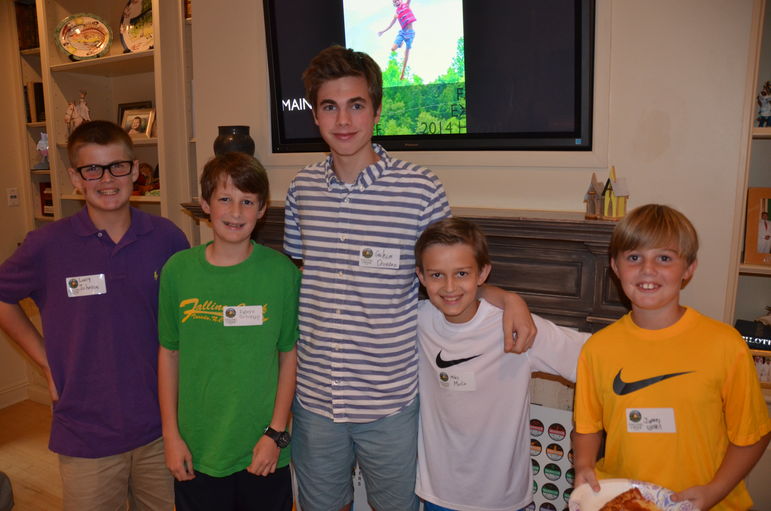 (l to r) Larry, Robert, Graham, Miles, and James before the viewing of the brand new camp movie.