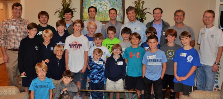 Returning campers, new boys who came to learn more about FCC, staff, alumni, and dads who have attended Father/Son Weekend, joined together for a group shot.