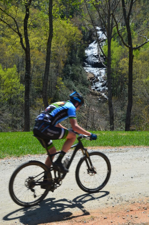 Half way up the big climb at the beginning, you pass the cascading Falling Creek Falls