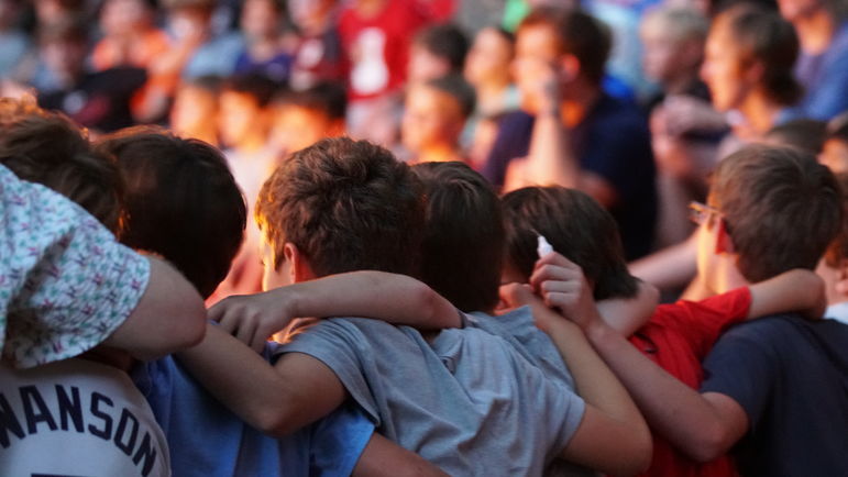 Candlelight Campfire is always a special evening at camp
