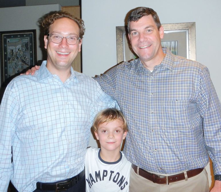 Ryan Tinch, a camper in the 80’s and 90’s from Arlington, TX, brought his son tonight to reconnect. They attended the Father/Son Weekend this past summer.