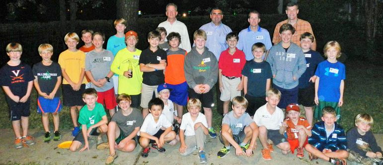 Dads who are Falling Creek Alumni, and who also have come to a Father/Son Weekend, joined in the group photo.