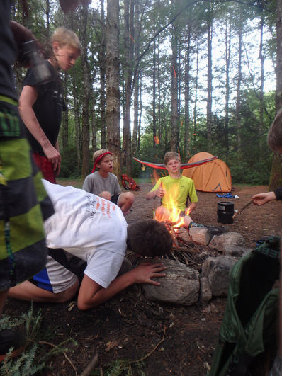 Setting up camp Falling Creek