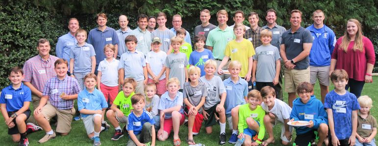 Dads that attended FCC, or have attended father/son weekend, joined the boys and alumni from the area in the group photo. Austin Killebrew, who is the head of the horseback riding program and Matty McHugh, a lacrosse counselor this past summer, took time out of their busy schedules to come reconnect.