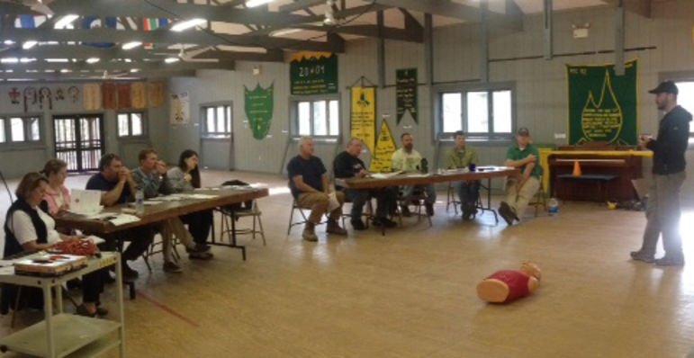 FCC Full-Time staff being re-certified in Wilderness First Aid
