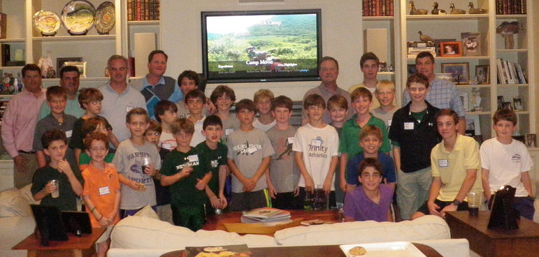 Dads who are FCC alumni, or have attended Father/Son Weekend, joined the boys in this NOLA group photo 10-1-13