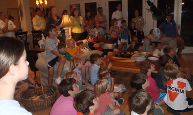 Big group in NOLA watching the Falling Creek Camp movie