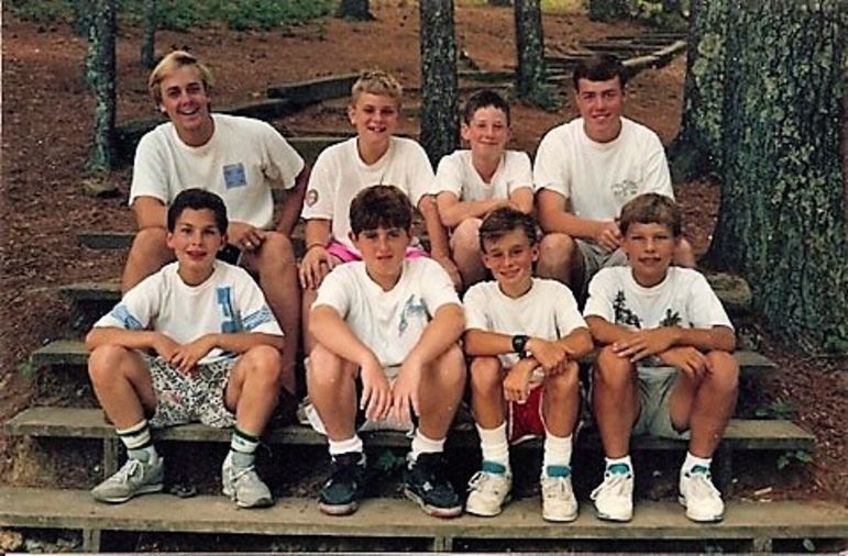 Goody as a Catawba Tribe cabin counselor with Neal Clark in 1990.