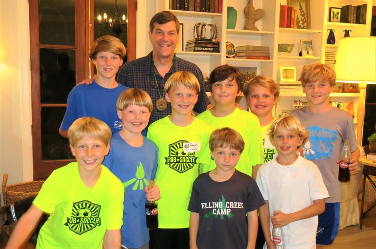 Most all of the boys at the earlier gathering had a big soccer game. It was very nice of them all to get together and introduce Falling Creek to two of their friends who had that game as well.