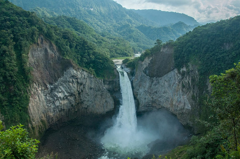 Waterfall Ben viewed in Ecuador while scouting the HUCK Ecuador paddling trip.