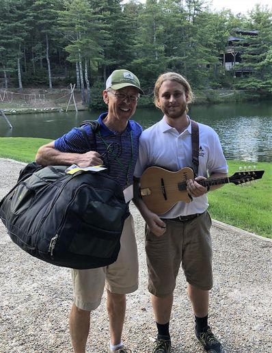 David Brown with son Joey Brown, both previous paddling counselors and campers