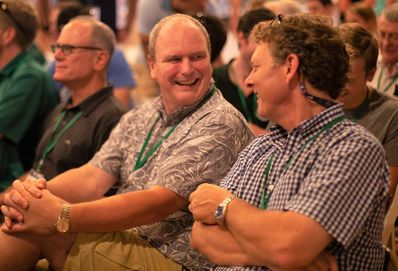 Stuart (left) and Jimboy Miller, enjoying the time to celebrate what their father (JimDaddy) founded