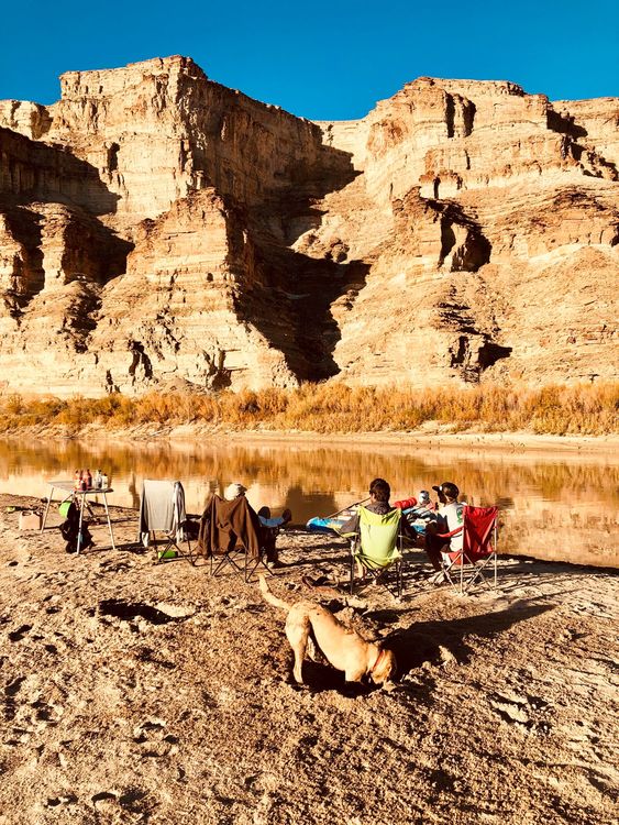Enjoying the view along the Green River