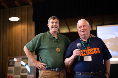 Talbot Carter leading a toast to Falling Creek