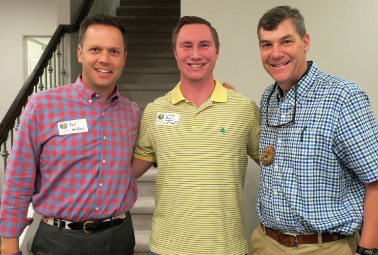 Alumni Pat Mulloy, William Boor, and Yates Pharr reconnecting at the Orlando area FCC movies and reunion