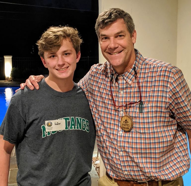 Yates with Walter M., who will return to Main Camp in 2020 for his 10th summer!