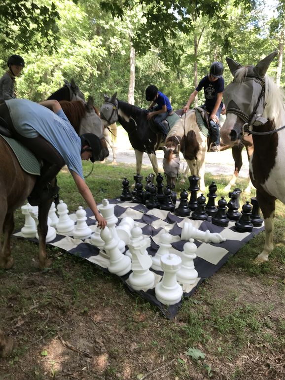 Playing chess on horseback