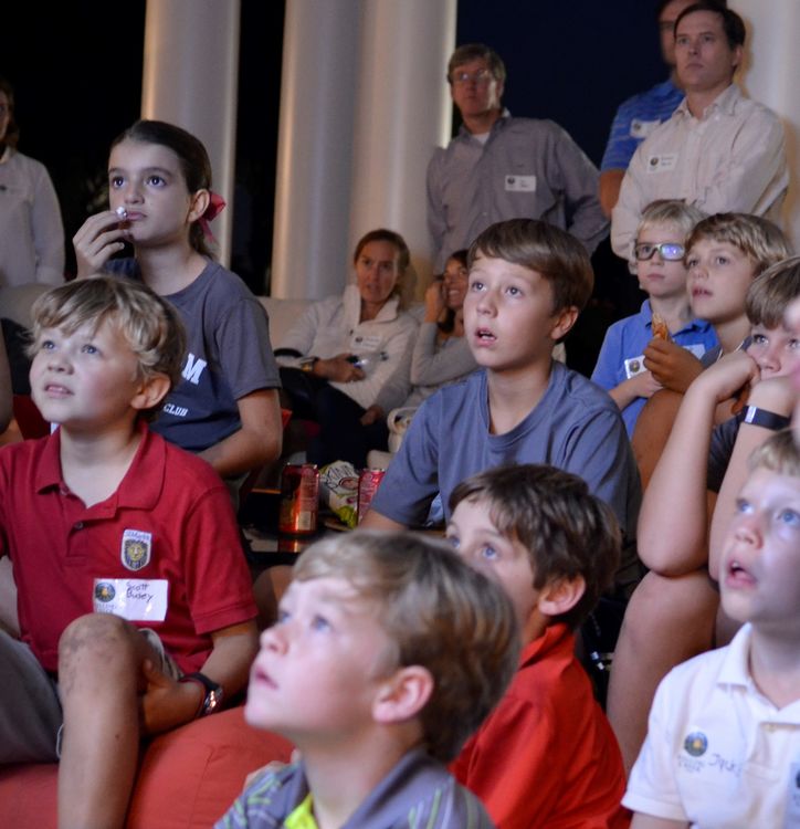 The boys and parents really enjoyed watching the new camp movie.