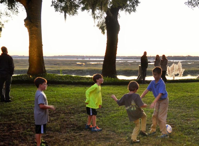 Perfect night to enjoy some soccer and pizza before the new camp movie.