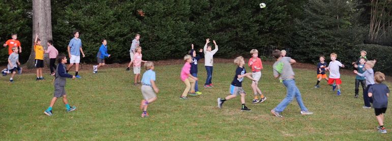 Nothing like some games before the show in the back yard.