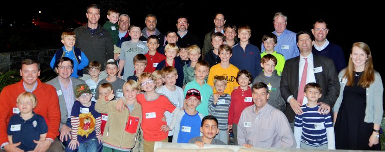 Lots of dads who were Falling Creek Campers and/or attended Father/Son Weekend jumped into the group photo with the boys. Tory Gentry (far right), who was on FCC staff in 2012 and 2013, graduated from Vanderbilt University in May and is very pleased to be working as an analyst for Deloitte in this area. Tory’s brother went to Falling Creek and she was a long time Greystone girl. Thanks Tory for taking time out of your busy schedule to come see us all!
